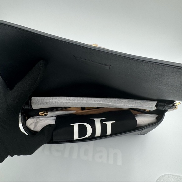 Lauren Ralph Lauren Black Shoulder Bag with Gold Accent | New with Tags - Picture 8 of 13